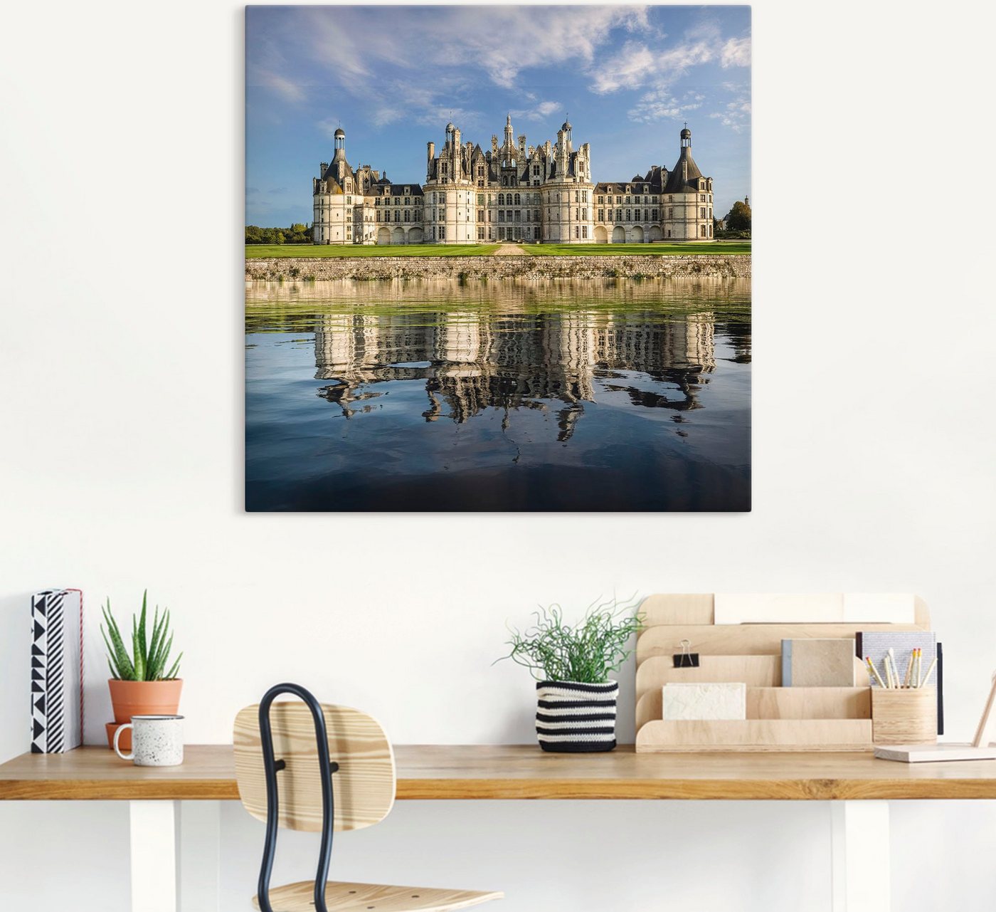 Artland Wandbild »Loire-Schloss Chateau Chambord«, Gebäude (1 Stück), in vielen Größen & Produktarten - Alubild / Outdoorbild für den Außenbereich, Leinwandbild, Poster, Wandaufkleber / Wandtattoo auch für Badezimmer geeignet-HomeTrends