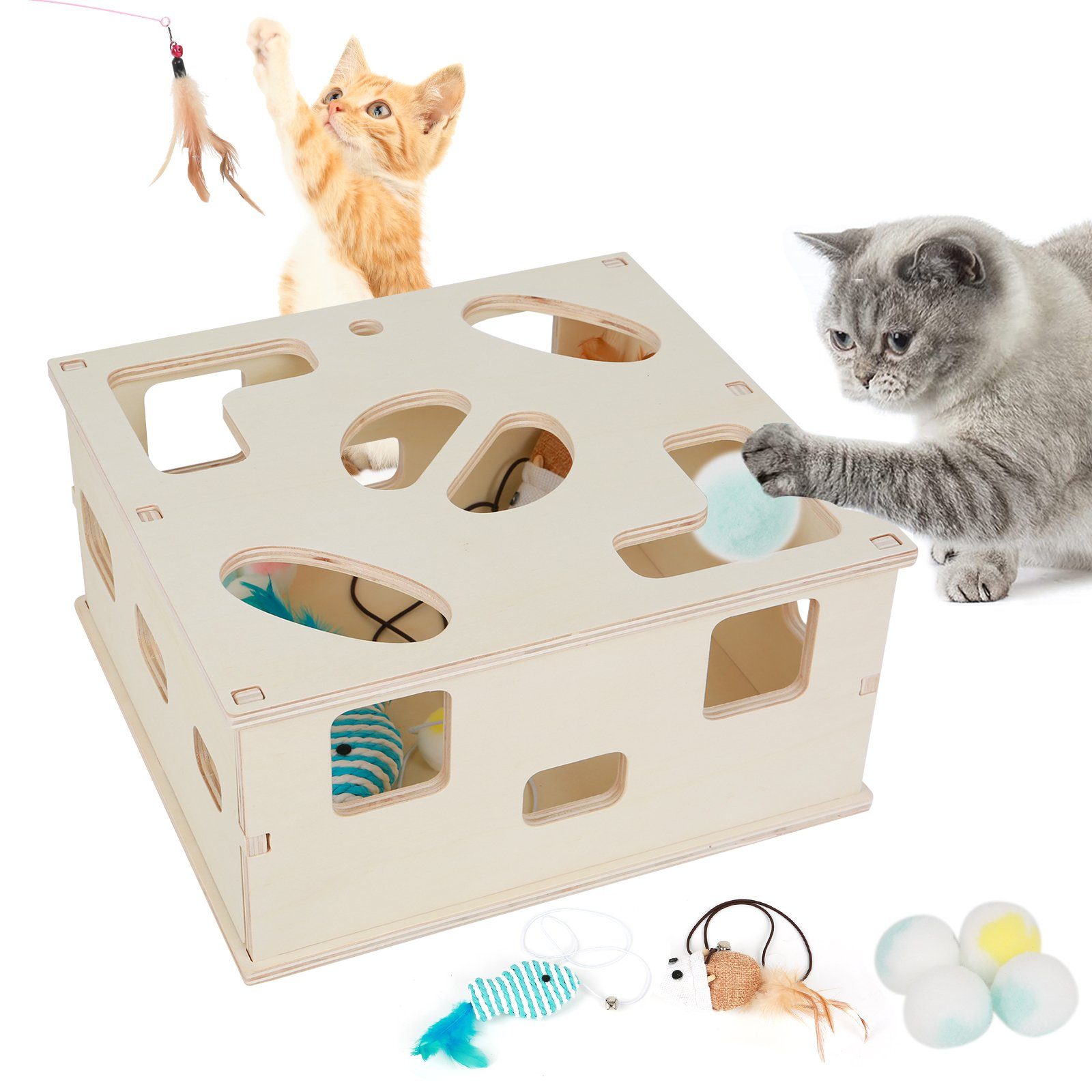 Futterlabyrinth Interaktives Katzenspielzeug, Intelligenz Fummelbox