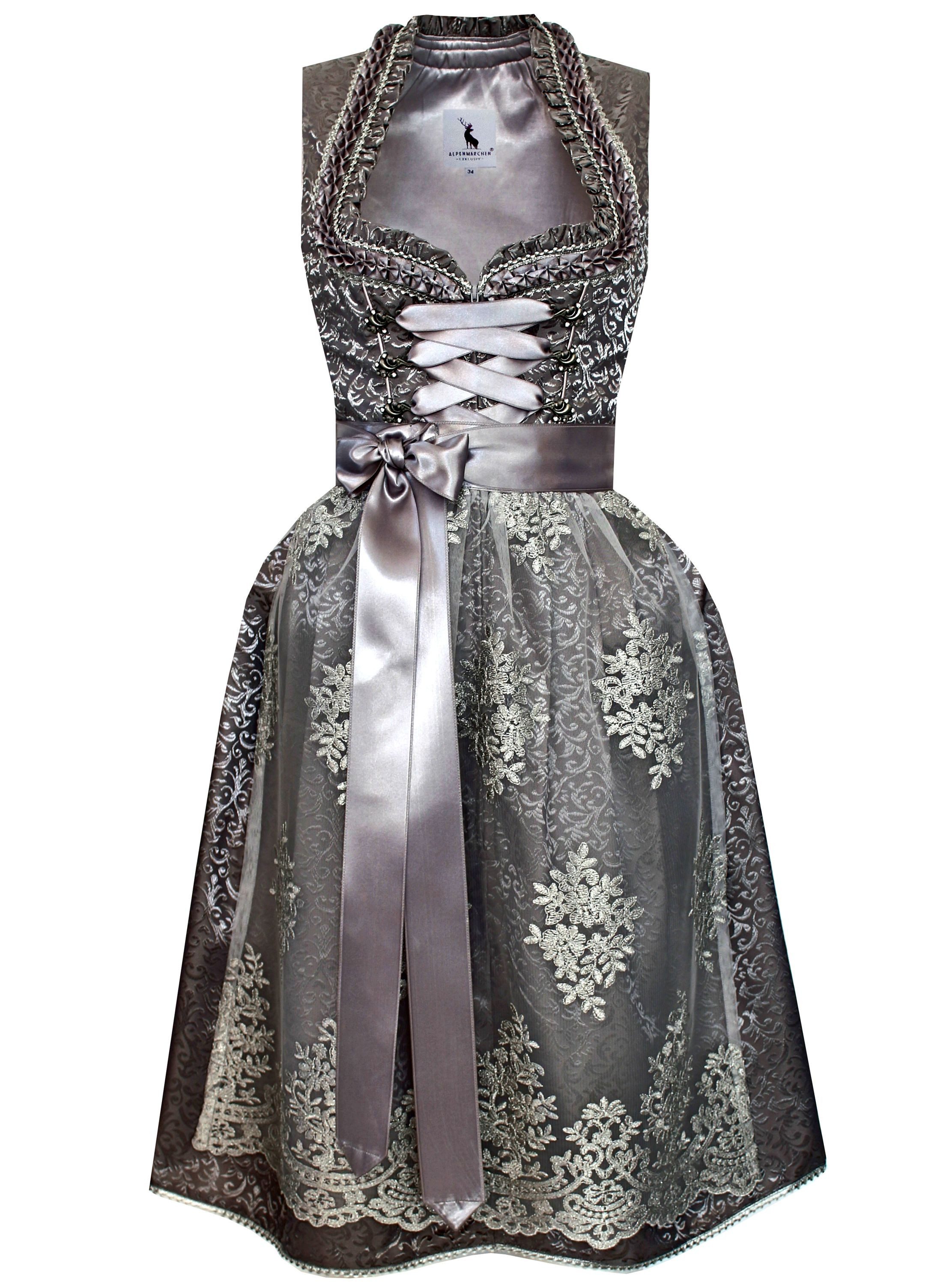 Alpenmärchen Dirndl Dirndl Diva in Grau - ALM981