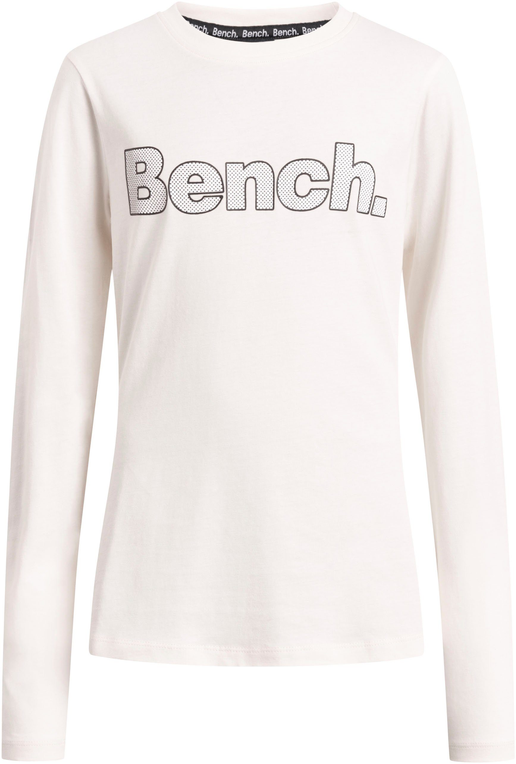 Bench. Langarmshirt WINTERWHITE Logodruck mit GEMMYG