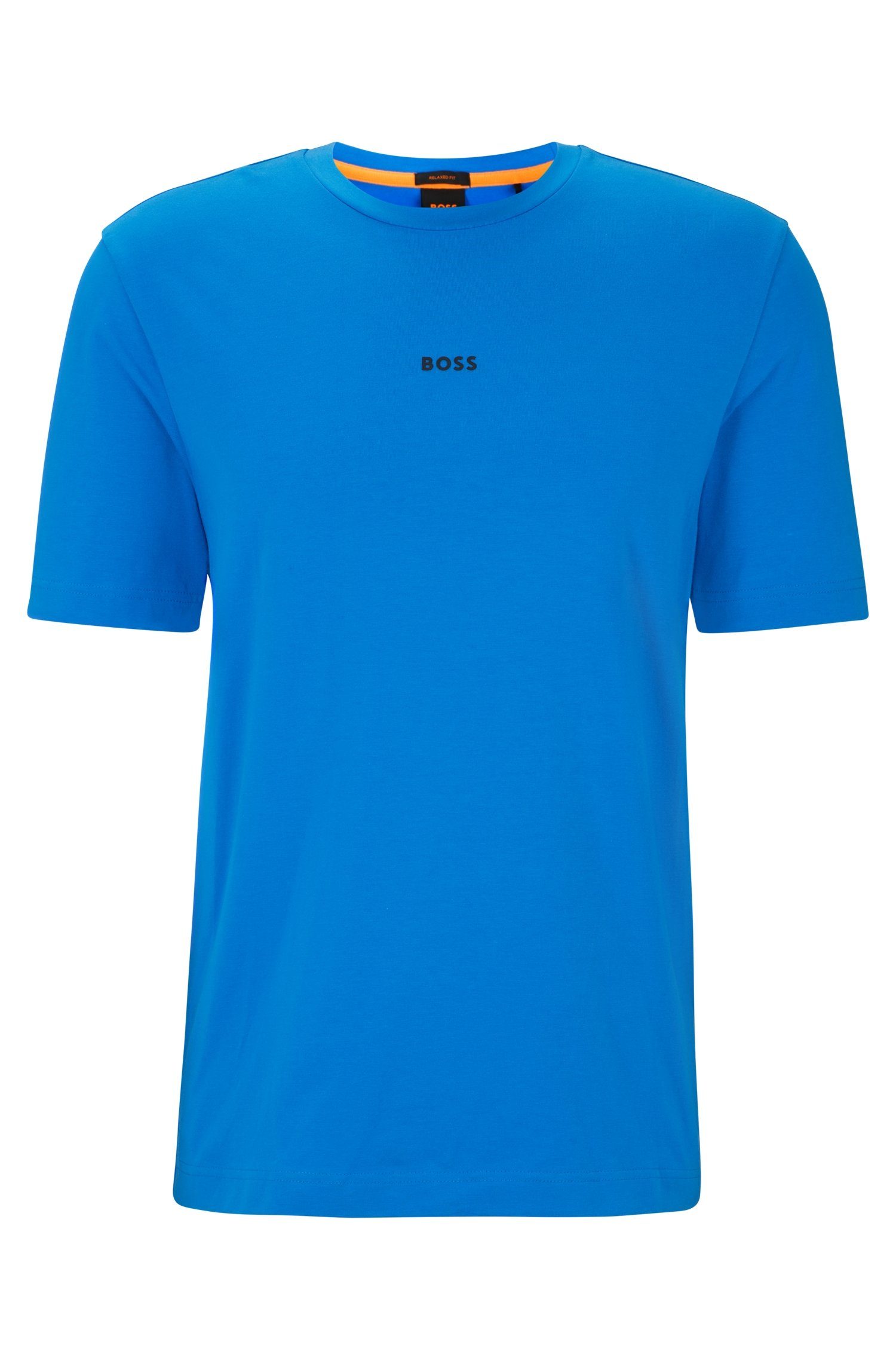 blue TChup mit Brust Kurzarmshirt auf BOSS ORANGE der BOSS-Logodruck open