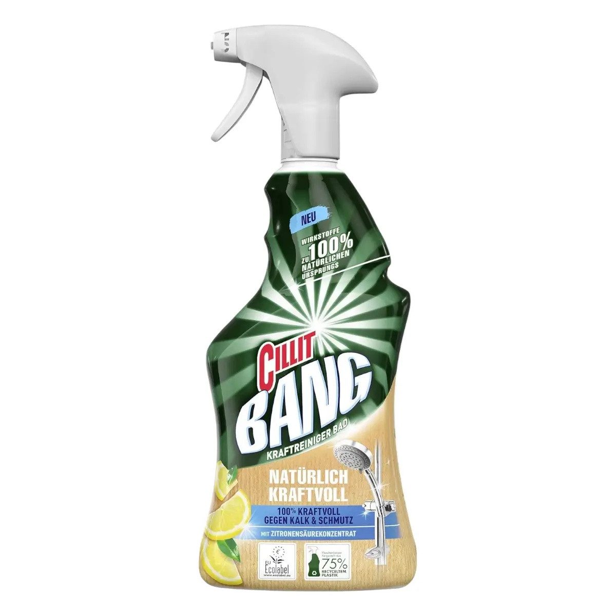CILLIT BANG Badreiniger Kraftreiniger NatürlichKraftvoll Spray 750ml Badreiniger