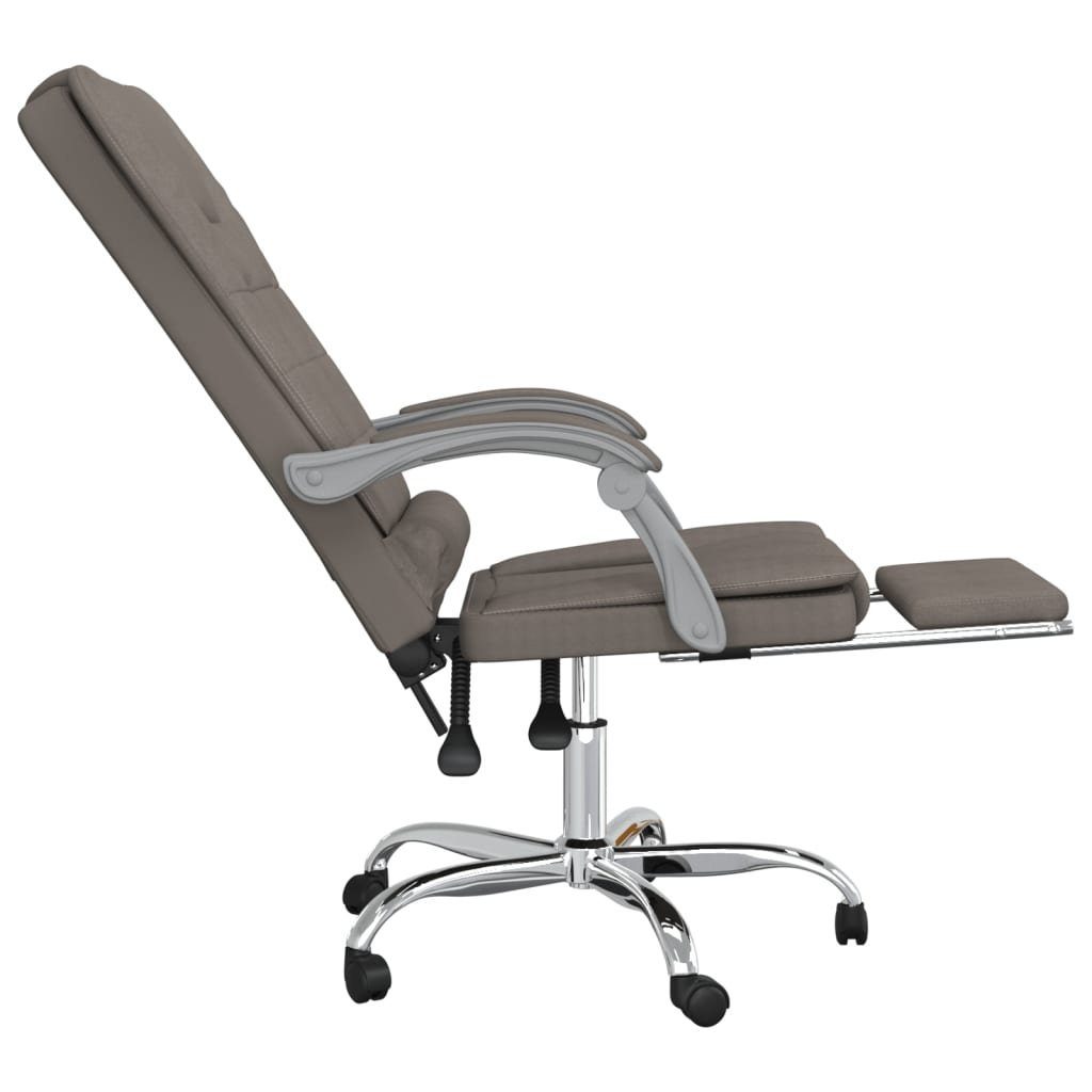vidaXL Bürostuhl Bürostuhl mit St) (1 | Taupe Massagefunktion Stoff Taupe Taupe