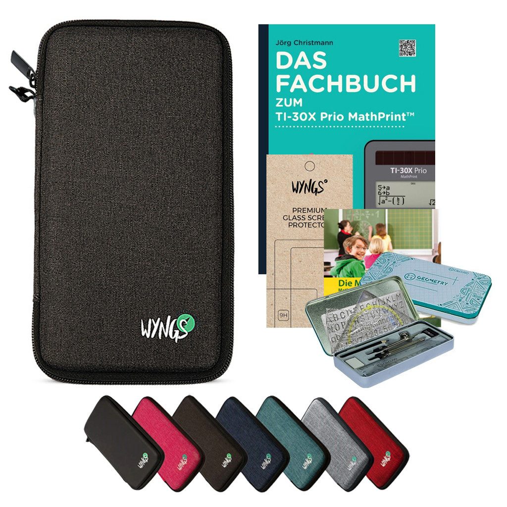 Taschenrechner CALCUSO Zubehör Streberpaket Dunkelgrau kompatibel für Taschenrechner