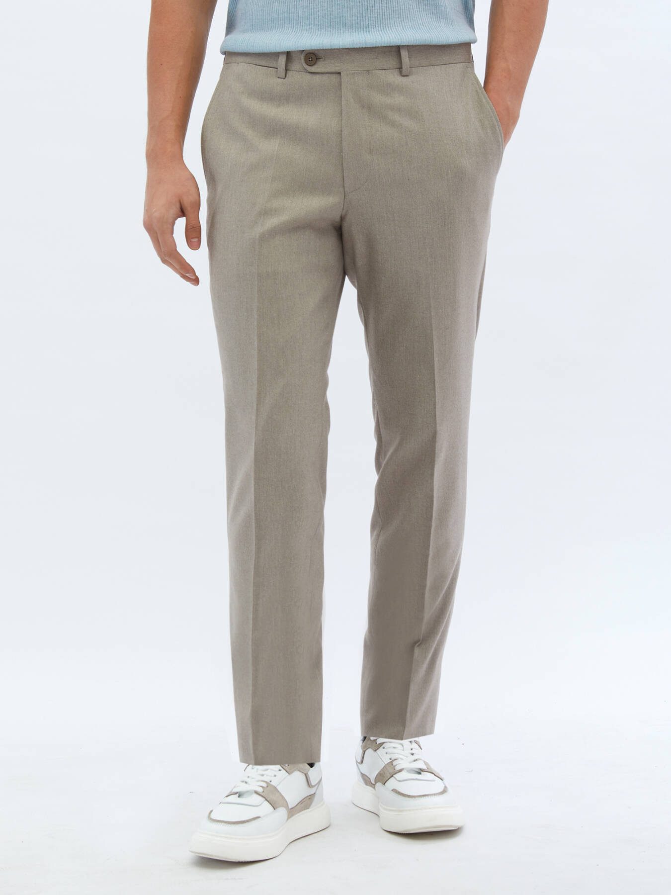 KİP Chinohose Klassische Hose mit figurbetonter Passform und Leinenbindung