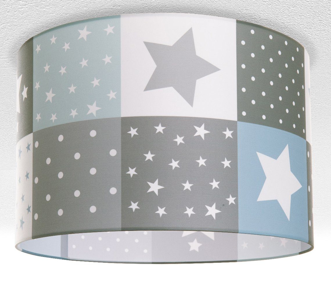 Kinderzimmer Cosmo E27 LED Deckenlampe Kinderlampe Home Deckenleuchte Lampe Leuchtmittel, Motiv ohne 345, Sternen Paco