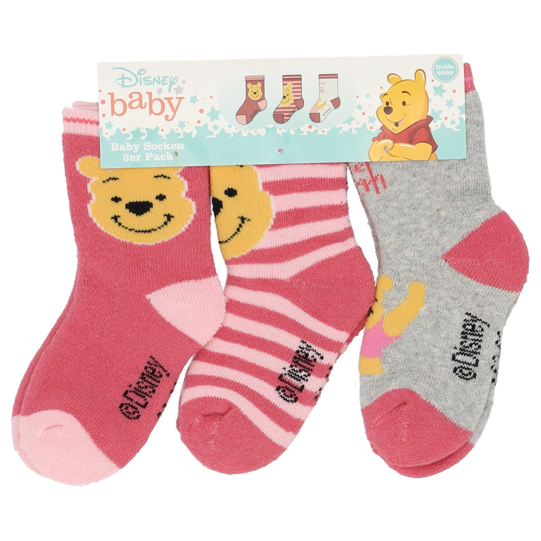 Disney Winnie Puuh Socken Baby-Socken – 3er-Pack kuschelige & bequeme Söckchen