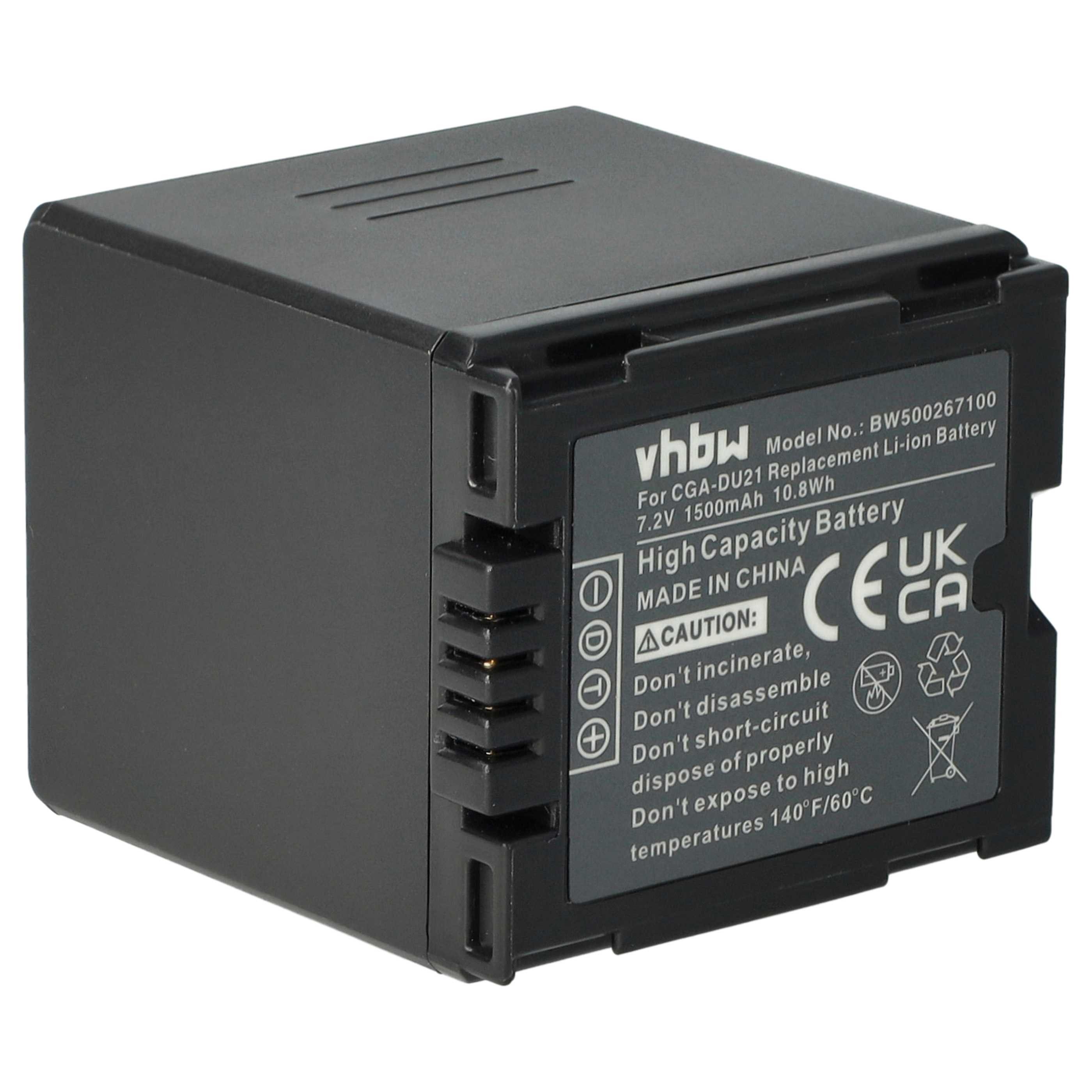 vhbw Akku Ersatz für Hitachi DZ-BP07s, DZ-BP14s, DZ-BP21 für Kamera / Kamera-Akku Akku Li-Ion 1500 mAh (7,2 V, 1 St), Leistungsfähiger Austausch-Akku für Ihre Videokamera, Wiederaufladbar