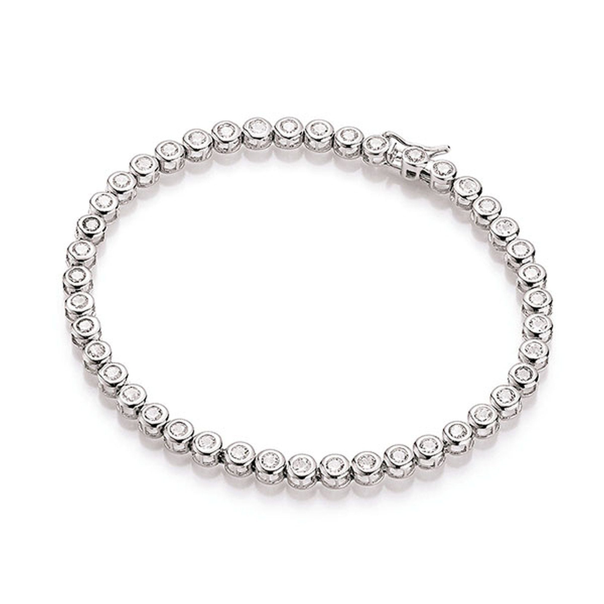 Tennisarmband klassisch, mit Zirkonia Steine, Silber 925