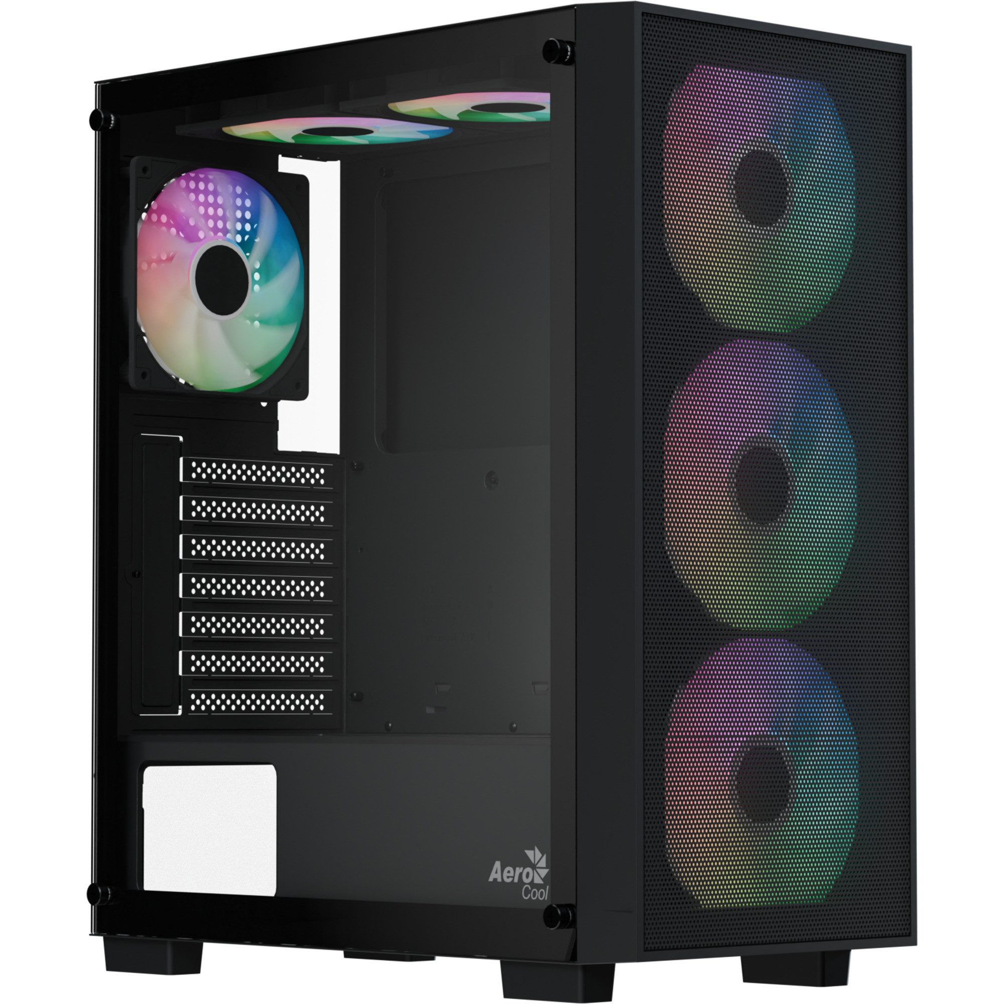 Aerocool PC-Gehäuse Aerocool B509A Flow-G-BK-v1, mit Netzteil Aero