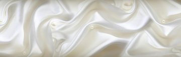 wandmotiv24 Küchenrückwand Stoff Seide Perlen Creme Falten weiß, (1-tlg), Premium Hartschaum Nischenrückwand in versch. Größen