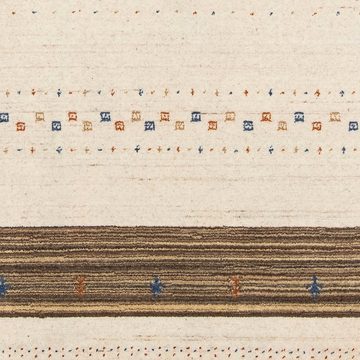 Wollteppich Gabbeh - Loribaft Perser - 205 x 142 cm - dunkelbraun, morgenland, rechteckig, Höhe: 12 mm, Wohnzimmer, Handgeknüpft, Einzelstück mit Zertifikat