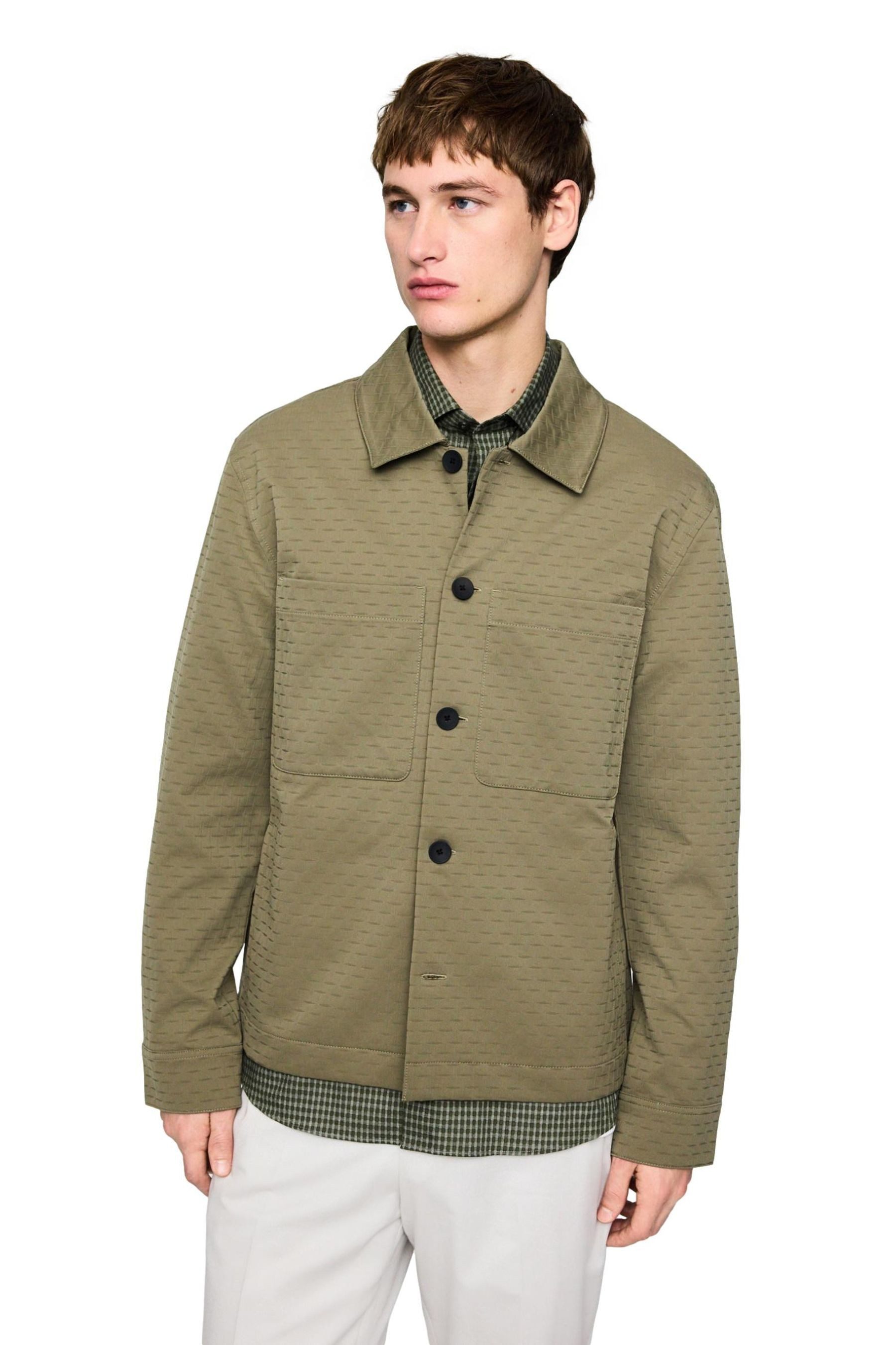 Next Hemdjacke Elegante Funktionsjacke mit Struktur (1-St)