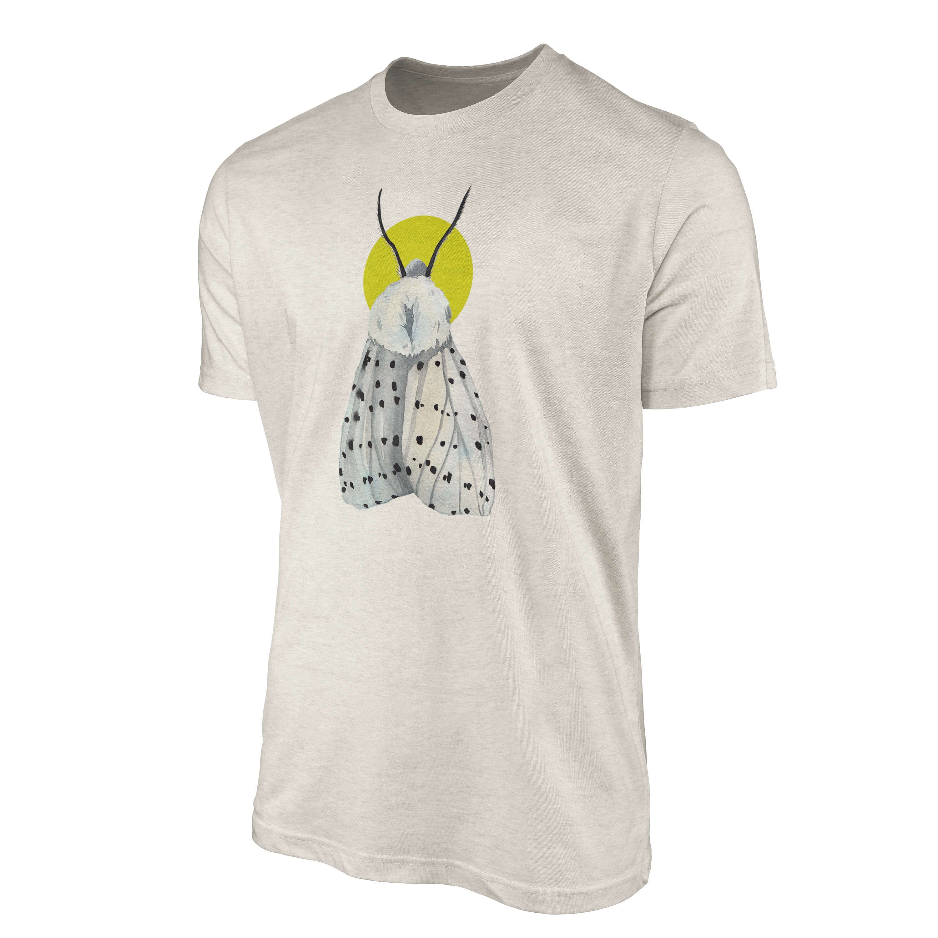 Sinus Art T-Shirt Herren Shirt Nachhaltig Ökomode Organic Farbe Motte T-Shirt Aquarell 100% (1-tlg) Motiv Bio-Baumwolle
