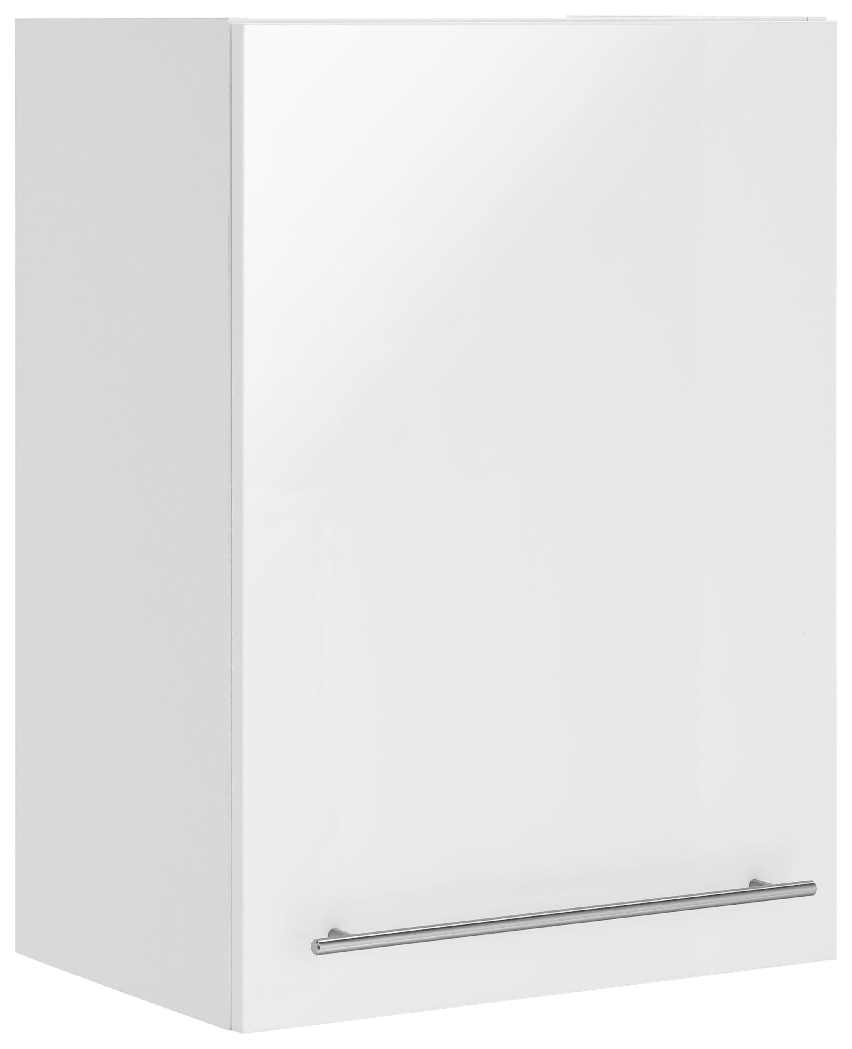 OPTIFIT Hängeschrank Bern Breite 50 cm, 70 cm hoch, mit 1 Tür, mit Metallgriff weiß Hochglanz/weiß | weiß