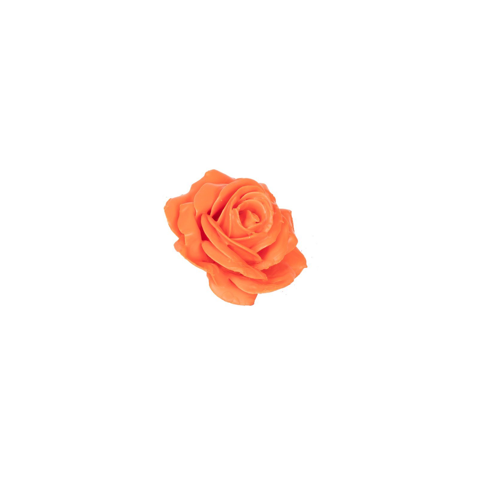 Trockenblume 12er Set Wachsrose - Orange, Primera, Höhe 25 cm