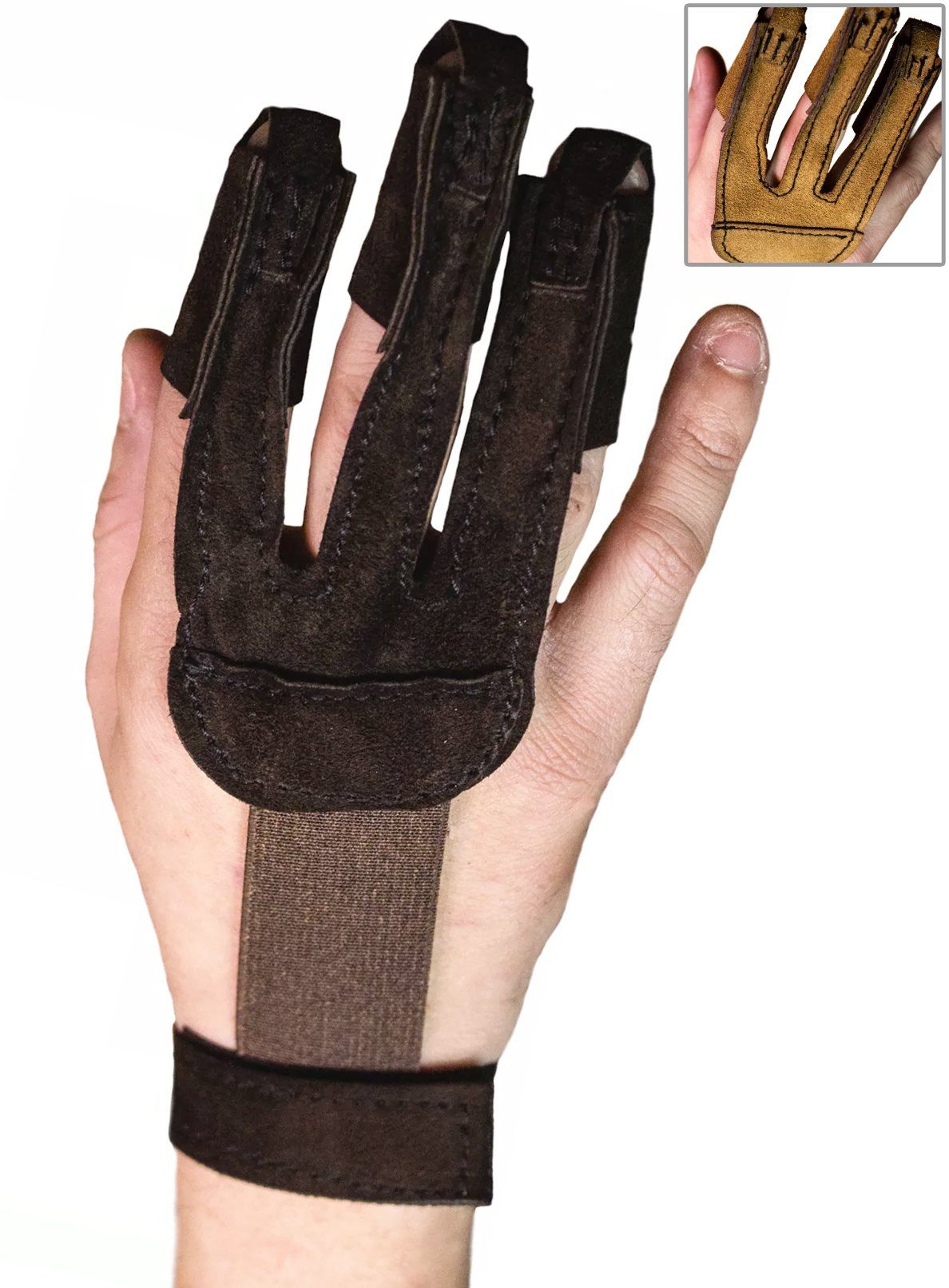 Metamorph Kostüm Bogenschützen Handschuh - Kane, Mit dem Bogenschützenhandschuh Kane sind eure Finger immer gut gesch