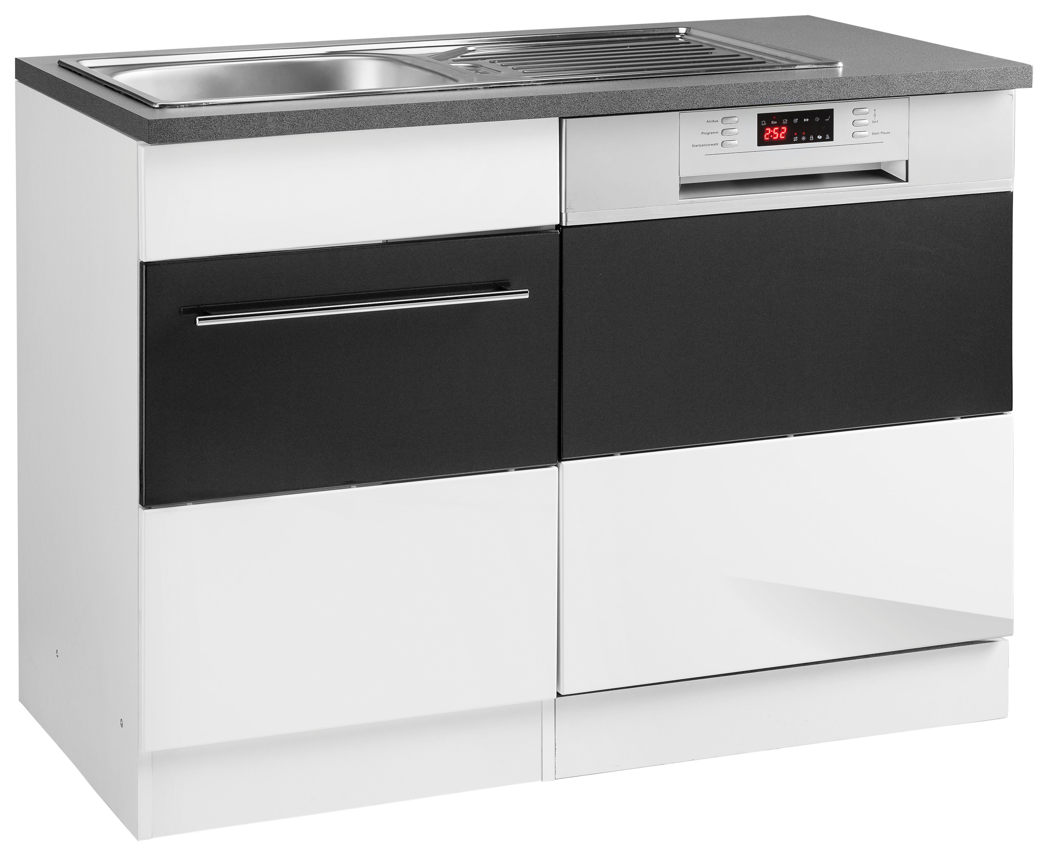 KOCHSTATION Spülenschrank KS-Trient 110 cm breit, inkl. Tür/Socke für Einbaugeschirrspüler