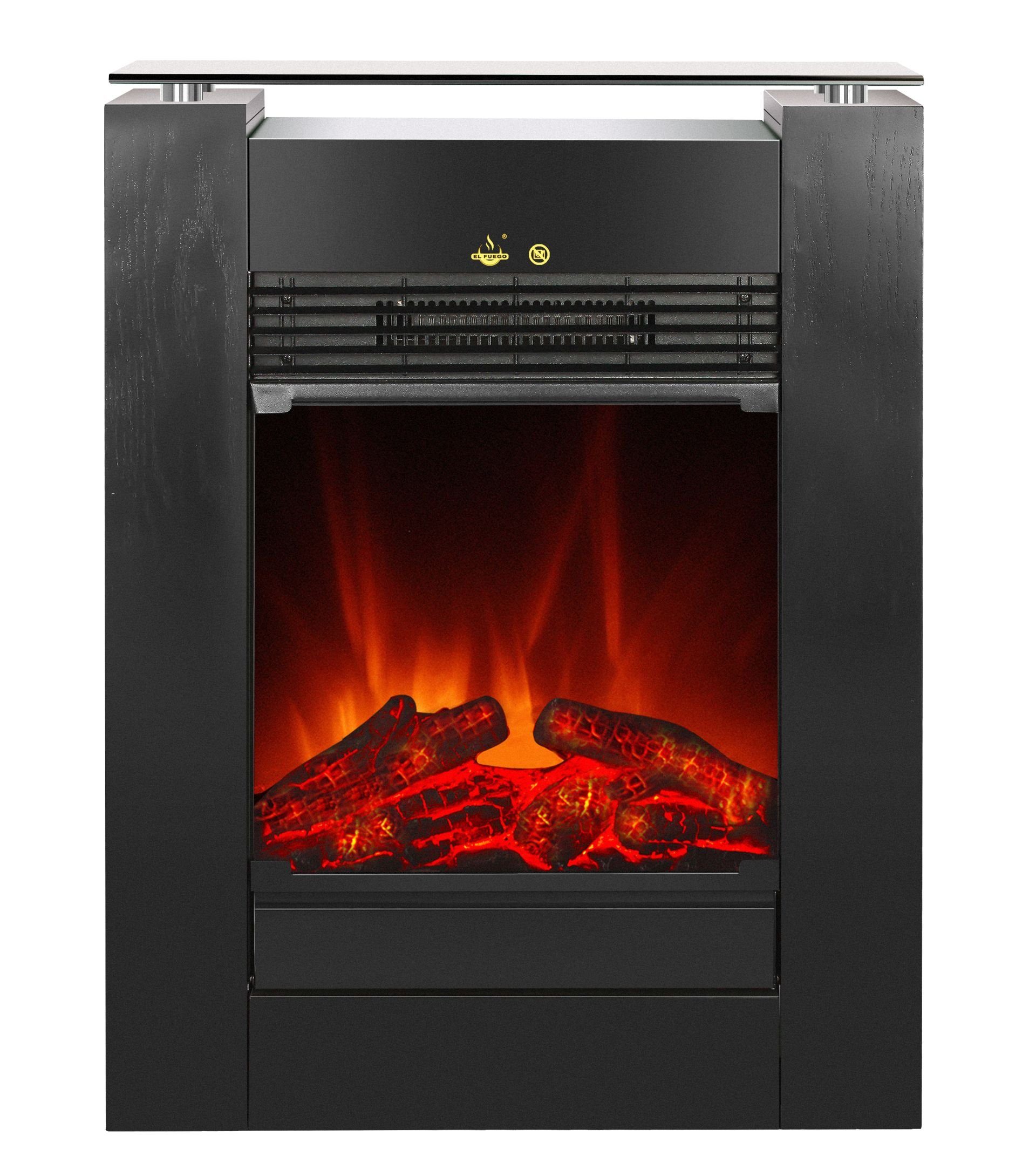 weiss "Tessin" Fuego schwarz AY0627, El Elektrokamin