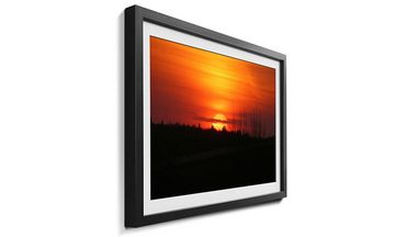 WandbilderXXL Bild mit Rahmen Sunset Sky, Sonnenuntergang, Wandbild, in 4 Größen erhältlich