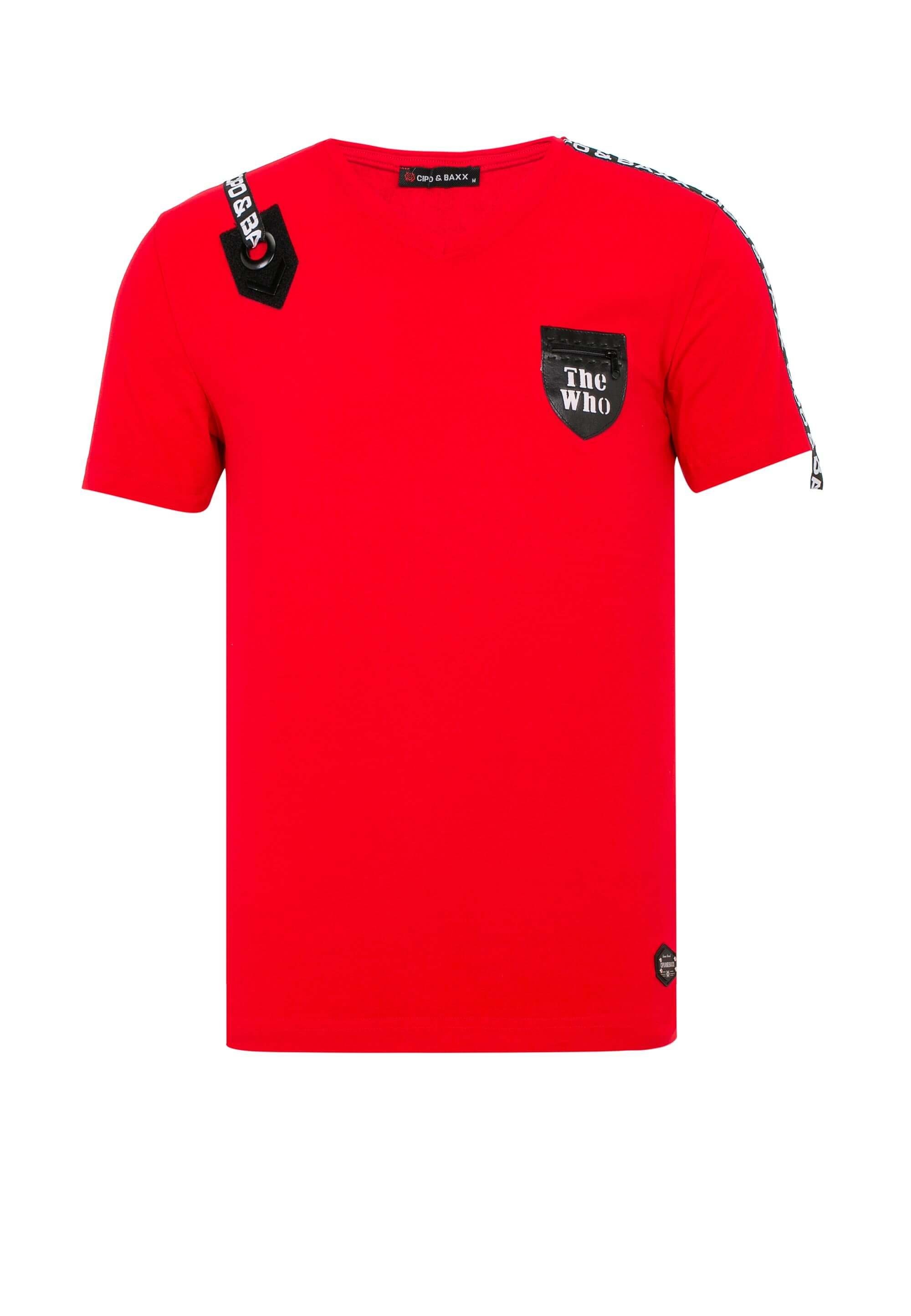 mit & Motivtasche Cipo kleiner Baxx rot T-Shirt