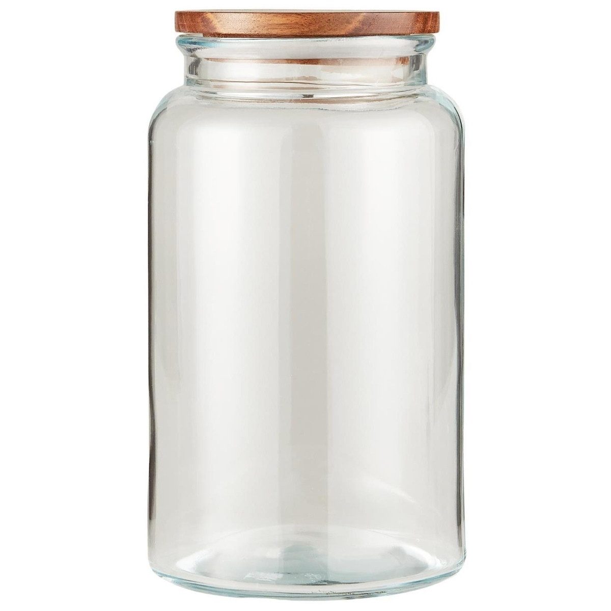 Ib Laursen Vorratsglas mit Holzdeckel, 3,75 l, Glasdose Küche 27,5 cm, Ø 16 cm