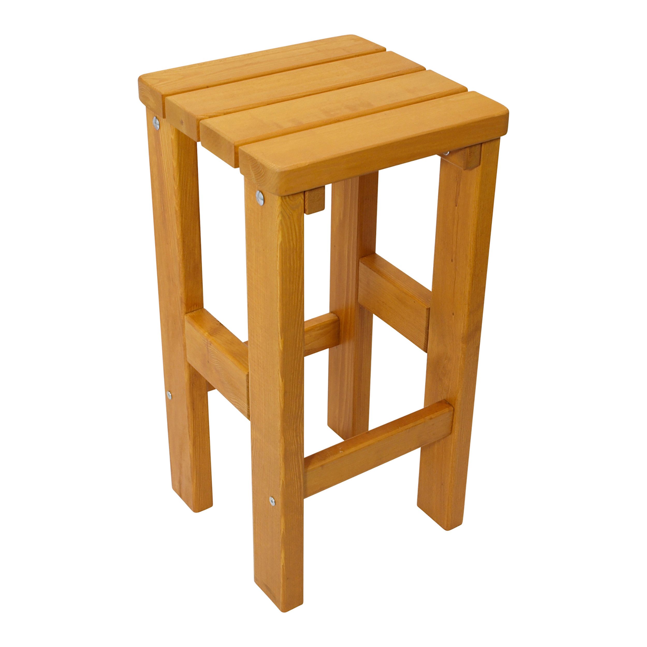 TPFGarden Barhocker MENTO (Outdoorhocker aus Kiefernholz, Maße: 40x40x72cm)