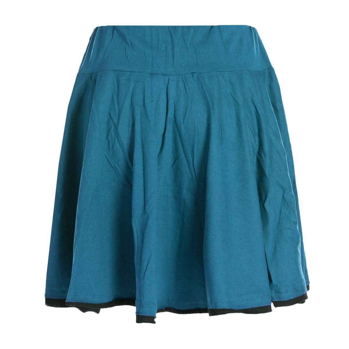 Vishes Minirock Zweifarbiger kurzer Damen-Rock Mini-Rock Tanz-Rock Baumwoll günstig online kaufen