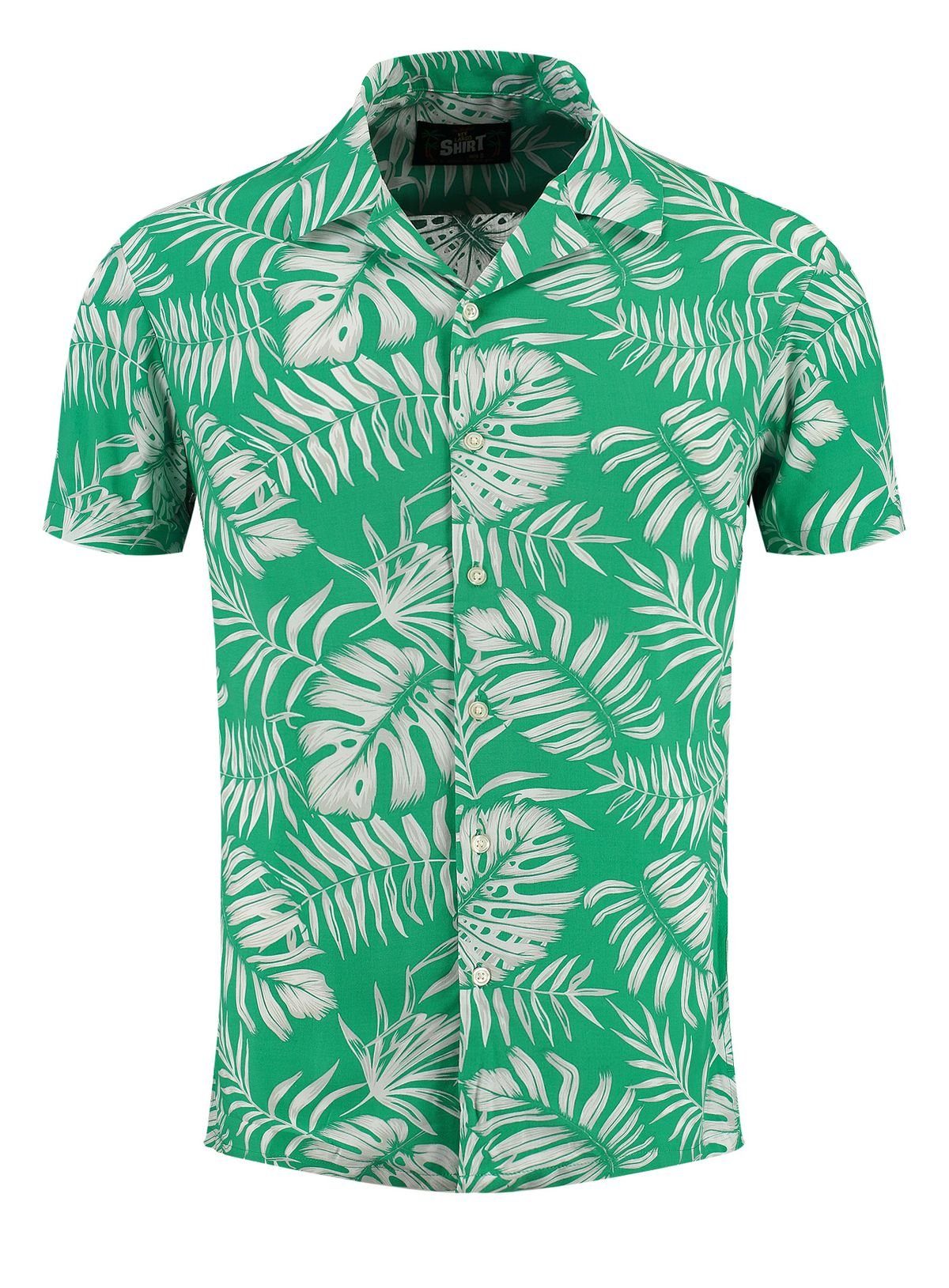 Key Largo Hawaiihemd Herren Hawaii Freizeit Hemd Havanna MSH00009 Regular Kurzarm Kentkragen Gemustert