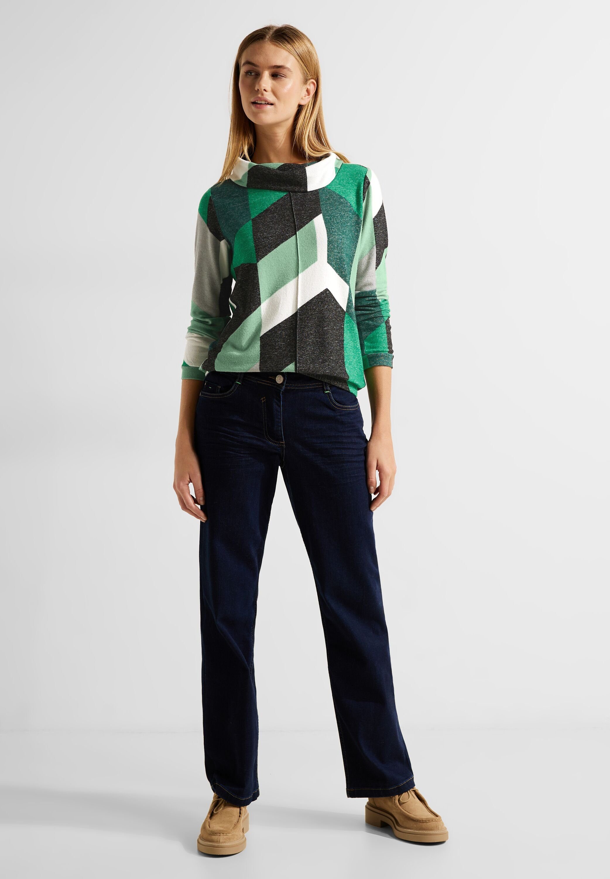 CECIL Langarmshirt im grafischen Design