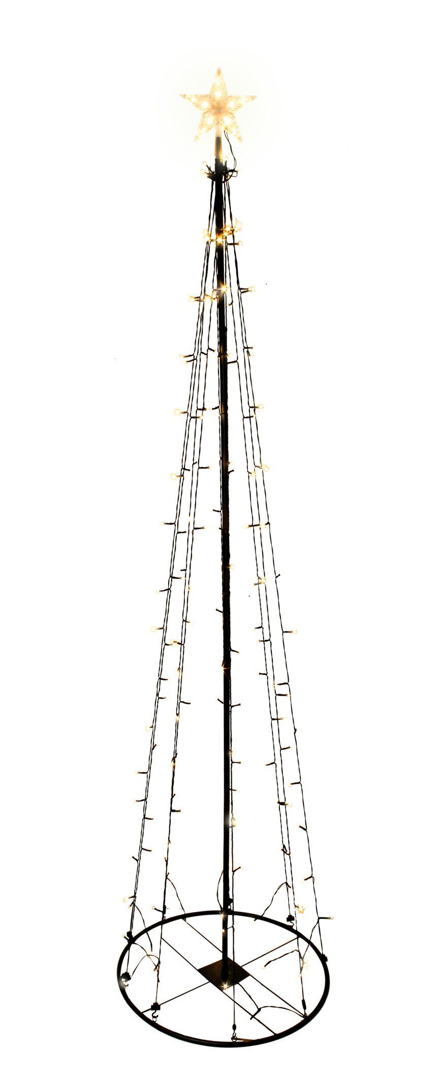 Spetebo LED-Lichterkette LED Lichterbaum mit Stern - 240 cm / 154 LED, 154-flammig, Lichterbaum für Außen