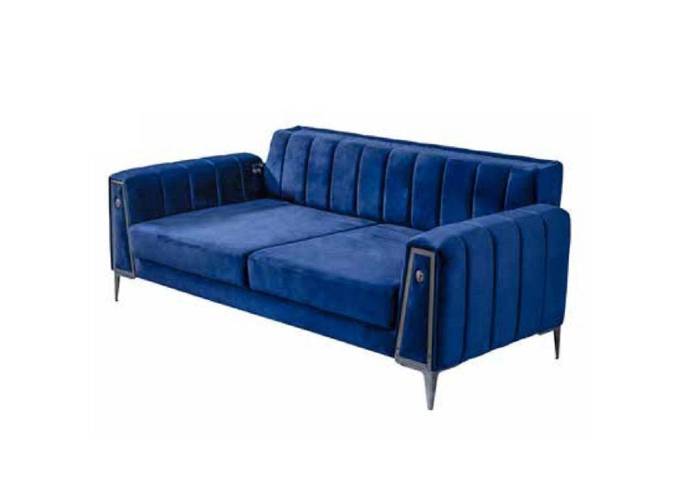 in JVmoebel Teile, Textil Luxus Moderne Designer Sitzer 3 3-Sitzer Couch Wonhzimmermöbel, Made Europe Blauer 1