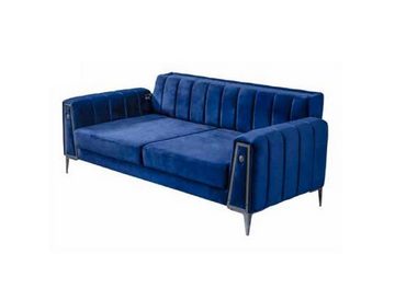 JVmoebel Wohnzimmer-Set Blaue Große Wohnzimmer Sitzgarnitur Dreisitzer Sessel Zweisitzer, (4-St., Sofa 3 Sitzer +Sofa 2 Sitzer + 2x Sessel 1 Sitzer), Made in Europa