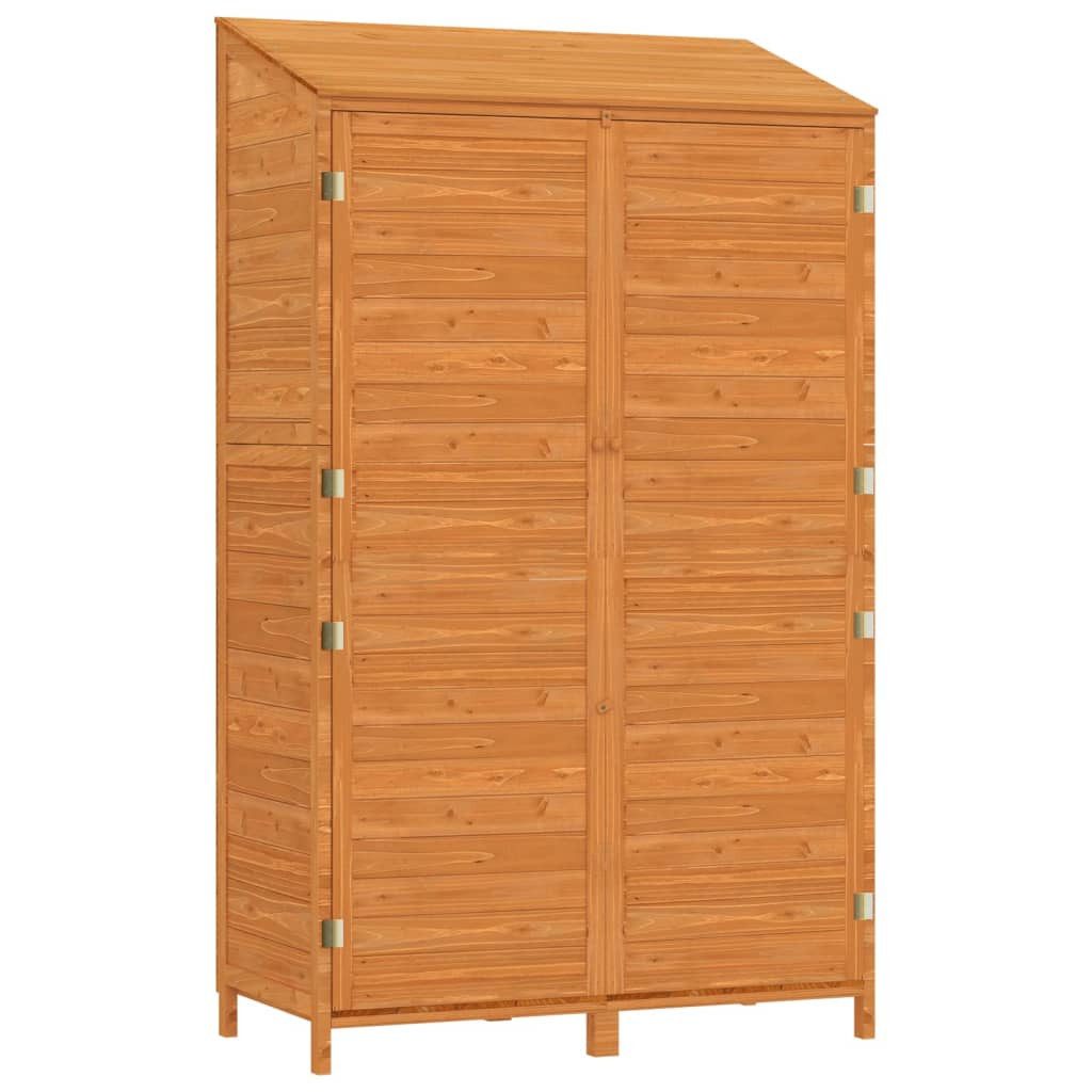 vidaXL Garten-Geräteschrank 102 x 52 x 1745 cm Gartenschrank Geräteschuppen Braun 102x52x174,5 cm