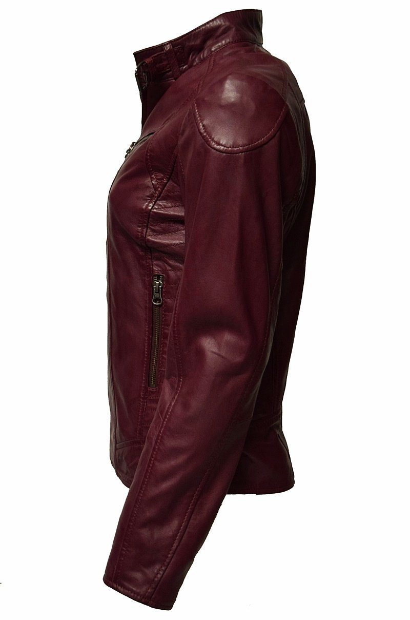 Zimmert Leather Lederjacke Frida washed Lammnappa Leder, Cognac, Schwarz, B günstig online kaufen