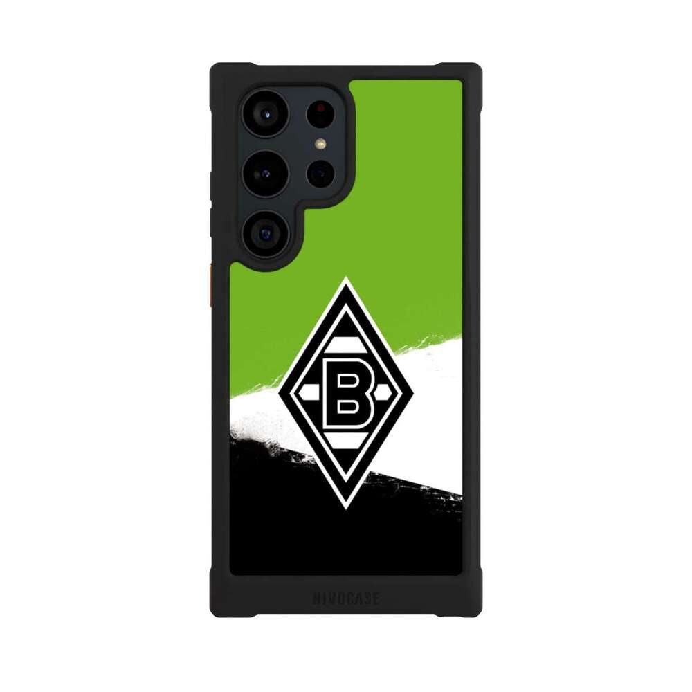 NIVOCASE Handyhülle BMG Borussia Mönchengladbach Offizielles Lizenzprodukt, Samsung Galaxy S23 Ultra Hülle Stoßfeste Handyhülle
