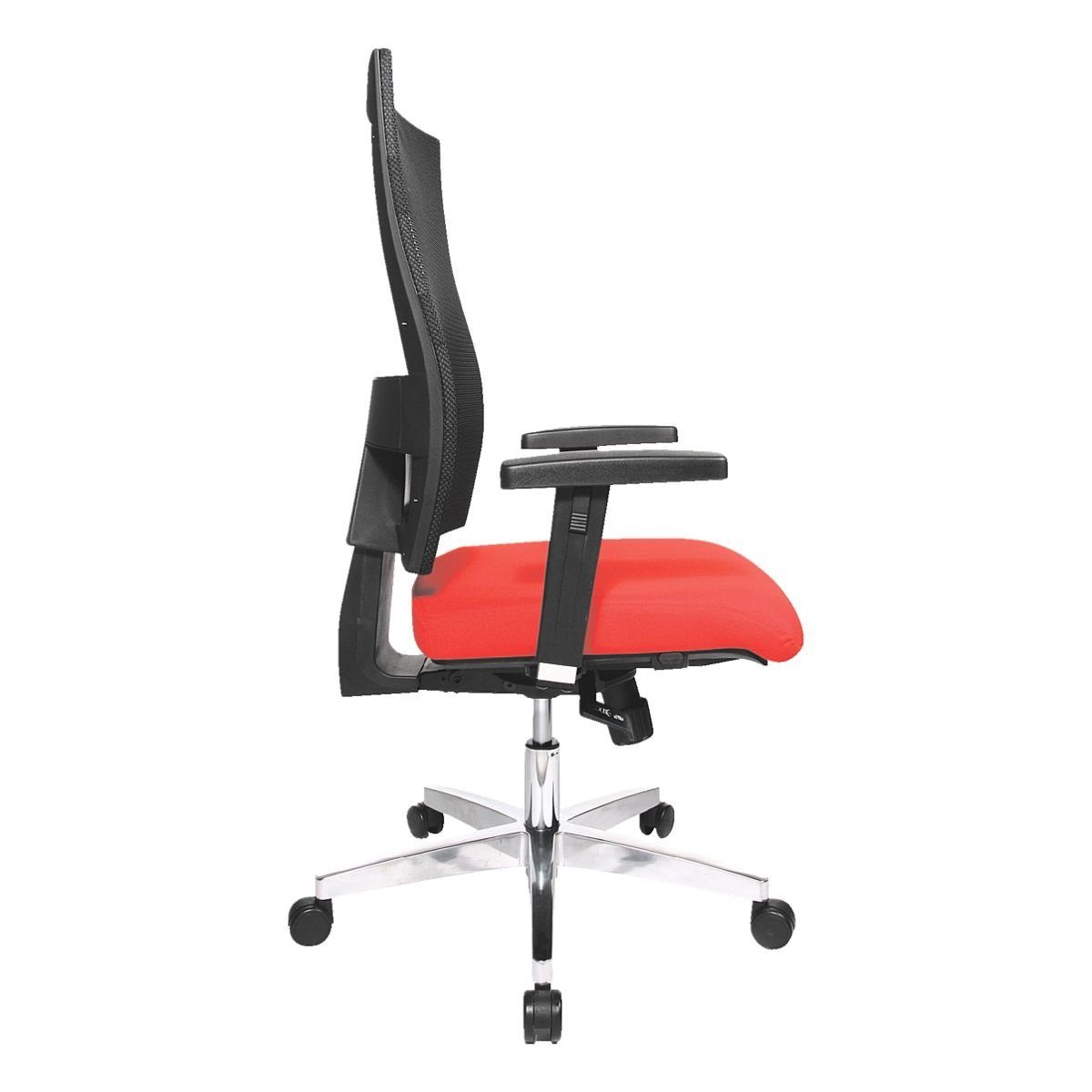 schwarzer Armlehnen, und Office mit Sitztiefenverstellung Netzrückenlehne Schreibtischstuhl Premium Office Premium, rot Otto Premium