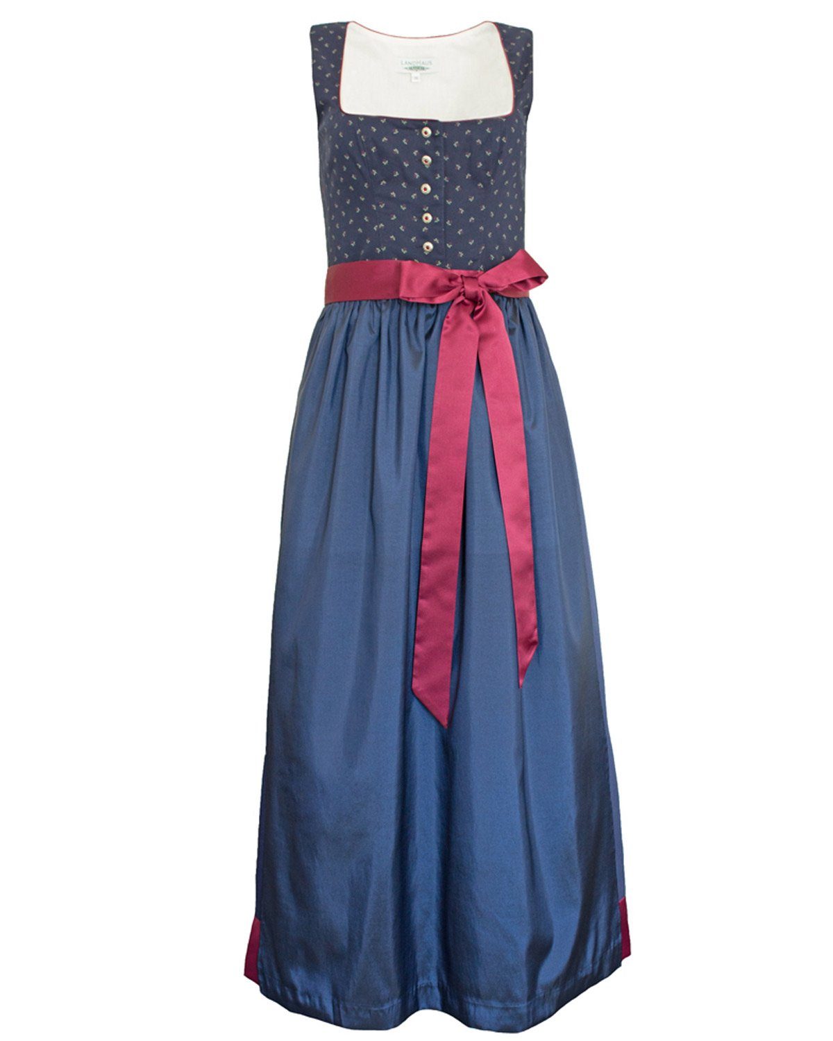 Trachtenmode Hiebaum Dirndl Langes Damen Kleid 'Meredith' Traditionell, Blau