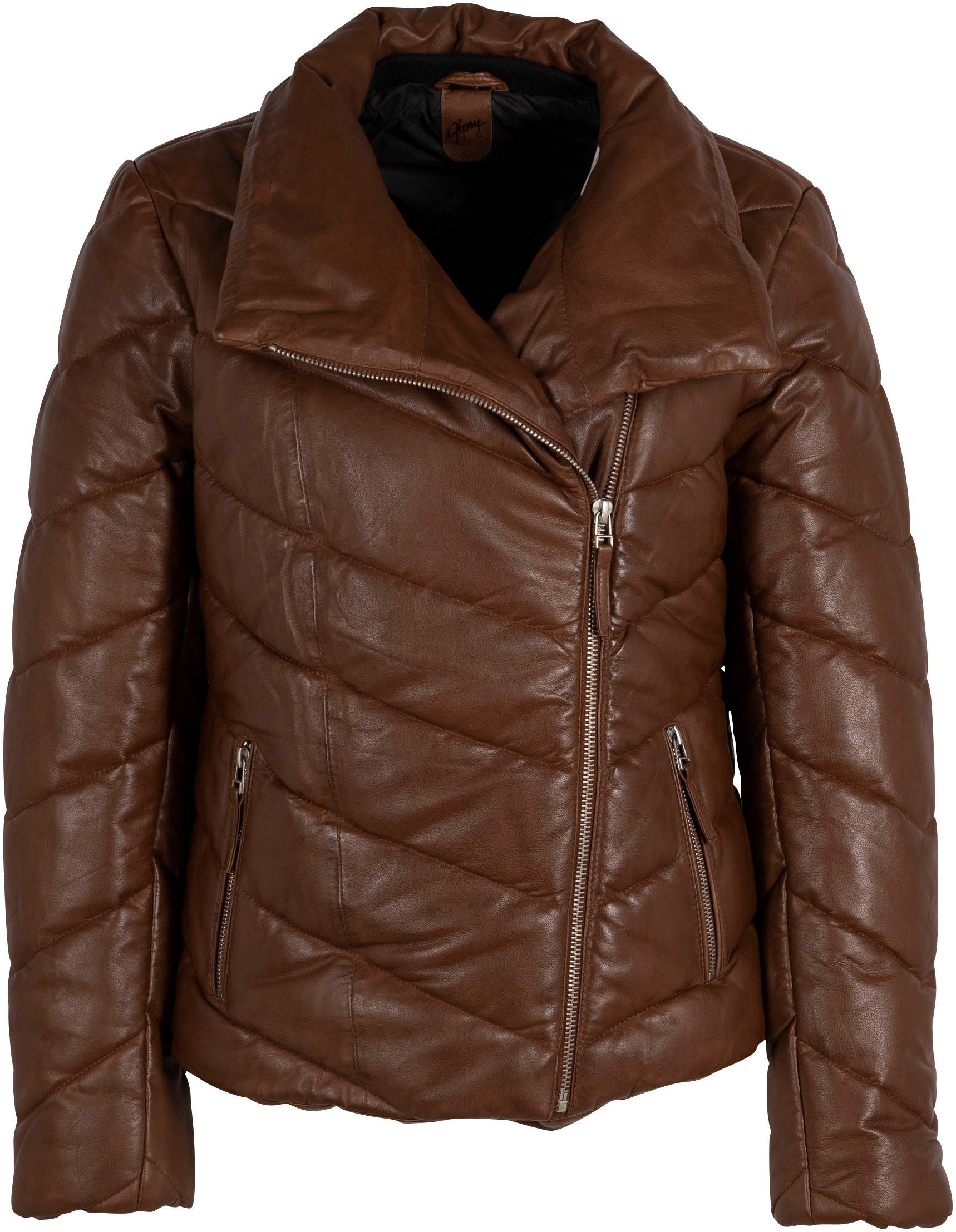 Gipsy Lederjacke GWRomea RF im unaufgeregten Design cognac