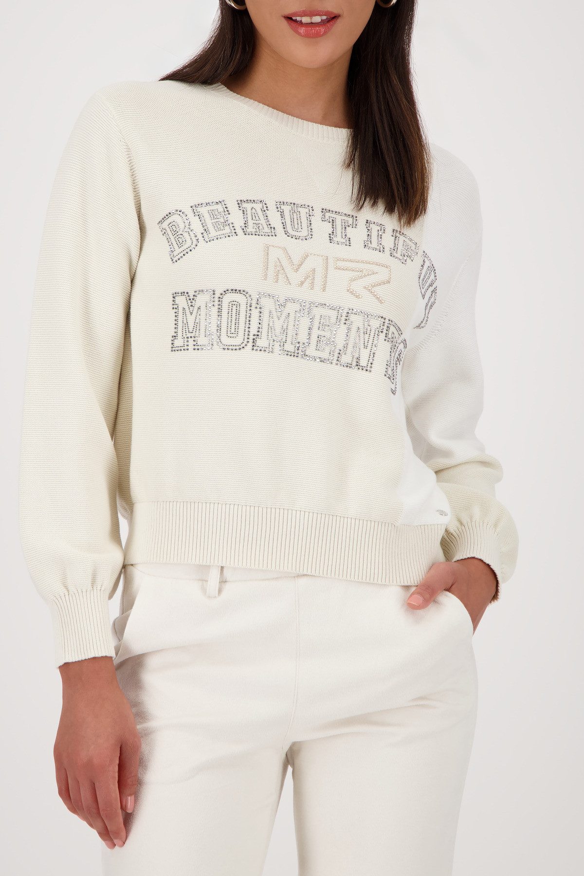 Monari Strickpullover Pullover Colorblock + Schmuck günstig online kaufen