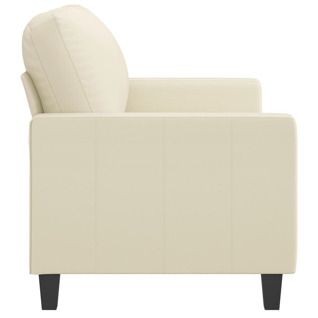 vidaXL Creme 2-Sitzer-Sofa 120 Sofa Kunstleder cm