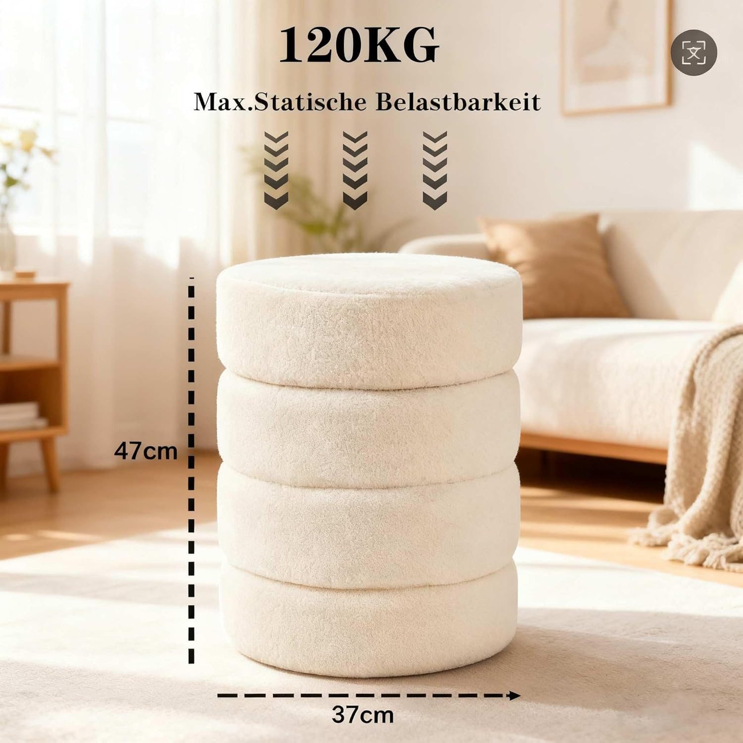 Zedelmaier Sitzhocker Stilvolle Sitzhocker, Polsterhocker, Fußhocker, Schmi günstig online kaufen