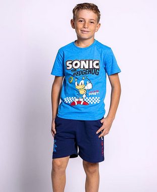 Sonic The Hedgehog T-Shirt & Shorts LET´S GO FAST! (2-tlg) Jungen Sommeroutfit Gr. 110 - 152 cm