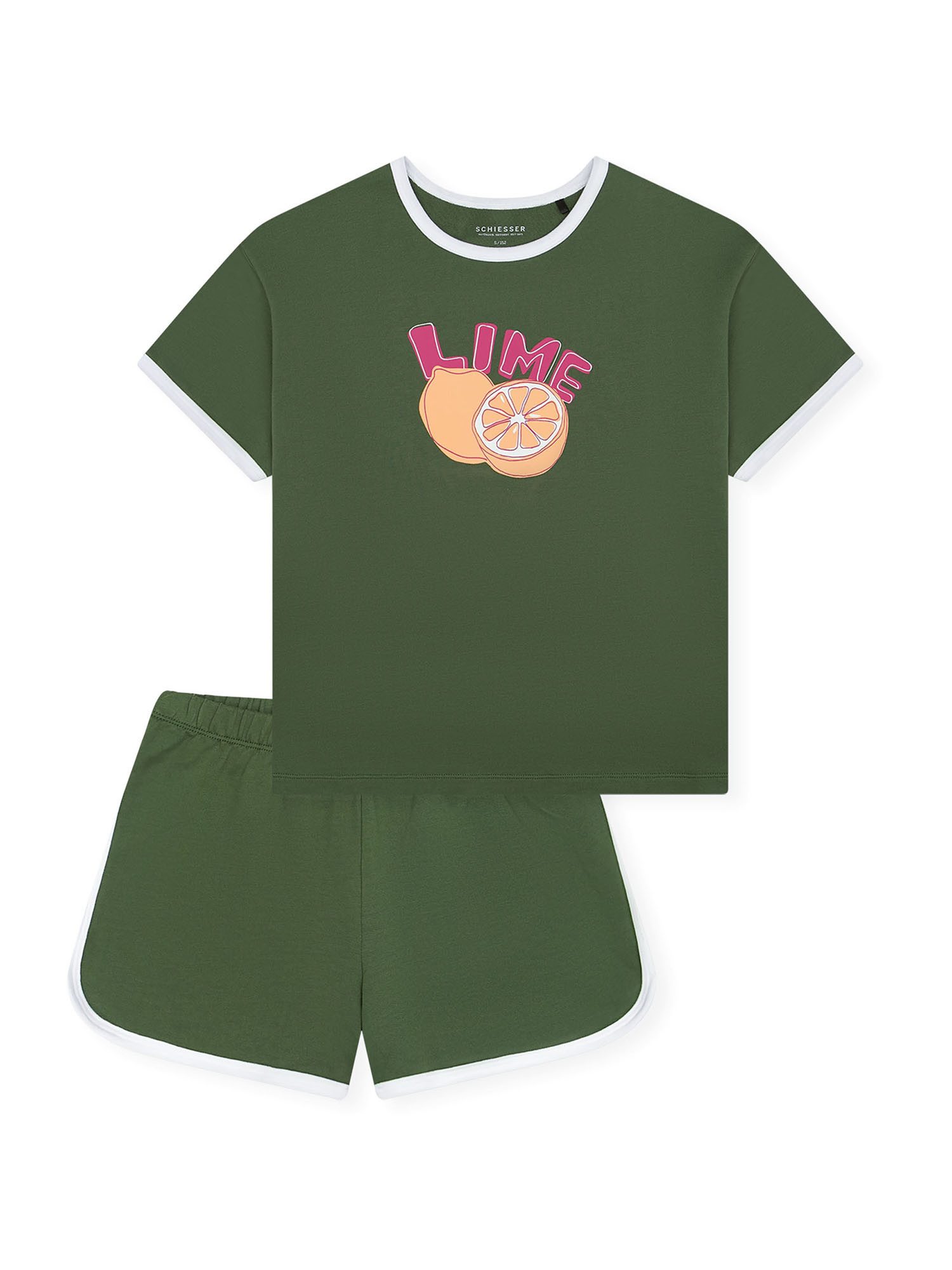 Schiesser Pyjama Nightwear (2 tlg) Schlafanzug, Pyjama Set, Nachtwäsche