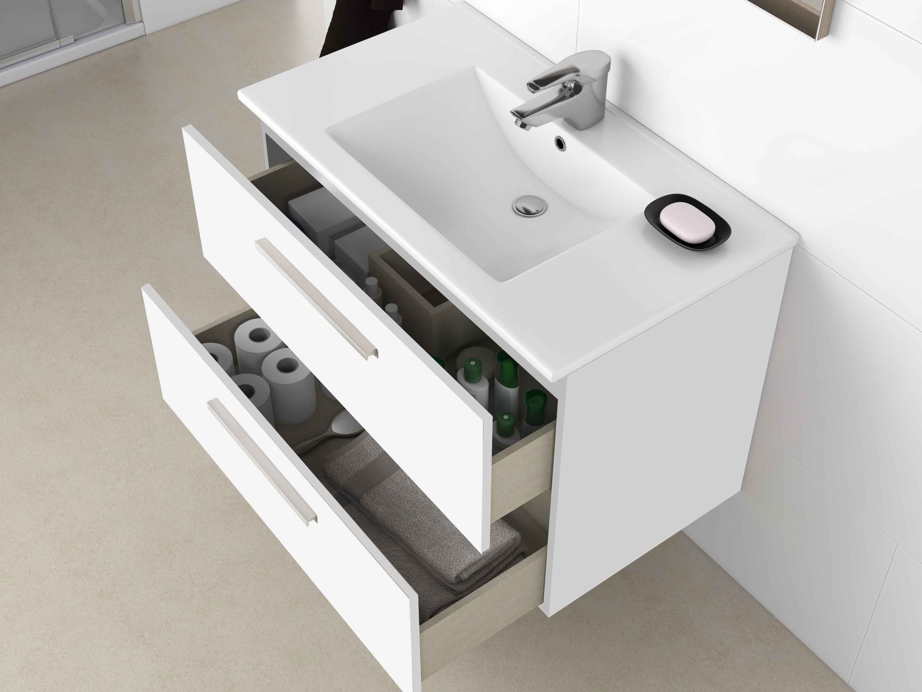 freiraum Badezimmer-Set ARUBA, in weiß glänzend/Weiß günstig online kaufen