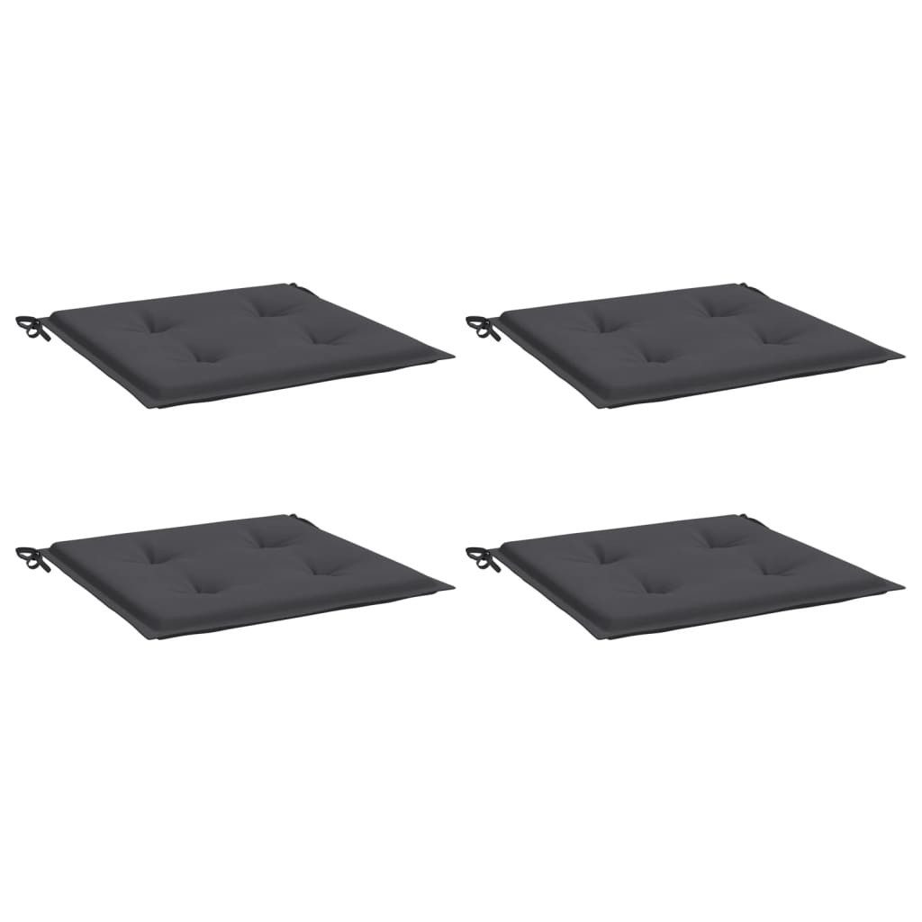 vidaXL Sitzauflage Gartenstuhl-Kissen 4 Stk. Anthrazit günstig online kaufen