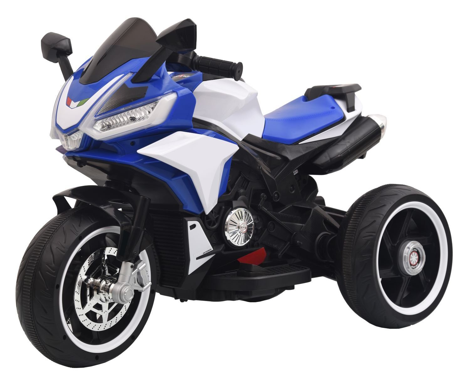 mit Blau 12V Bluetooth BoGi Elektro-Kindermotorrad Elektromotorrad 2x390W Kinderfahrzeug