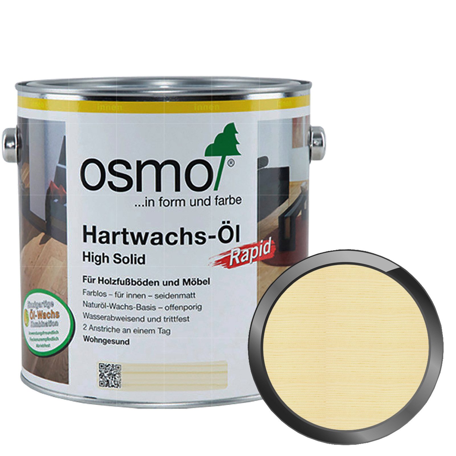 osmo Hartwachsöl Hartwachs-Öl Rapid 2,5 LTR