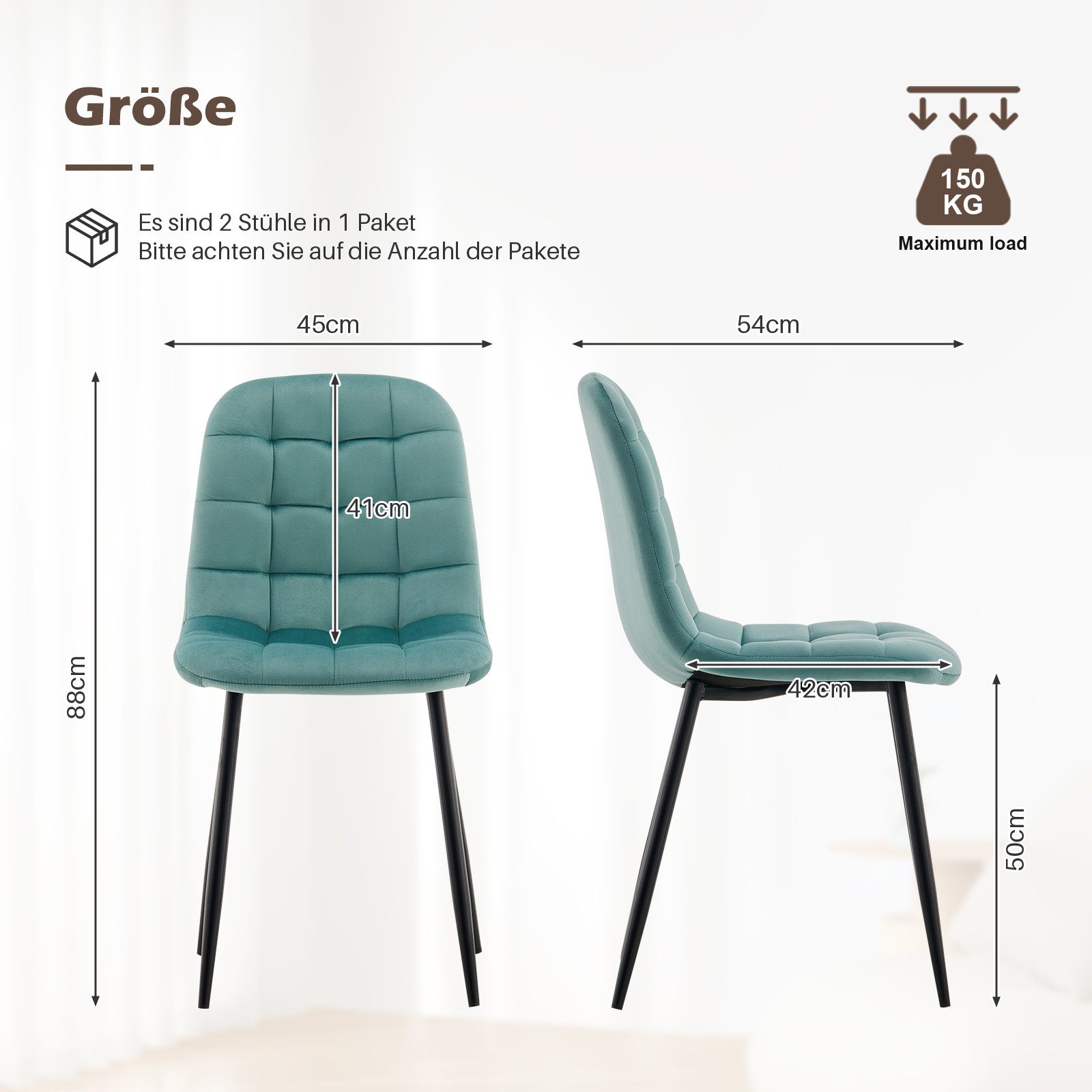 Ofcasa Esszimmerstuhl 2er Set Küchenstuhl (2 günstig online kaufen