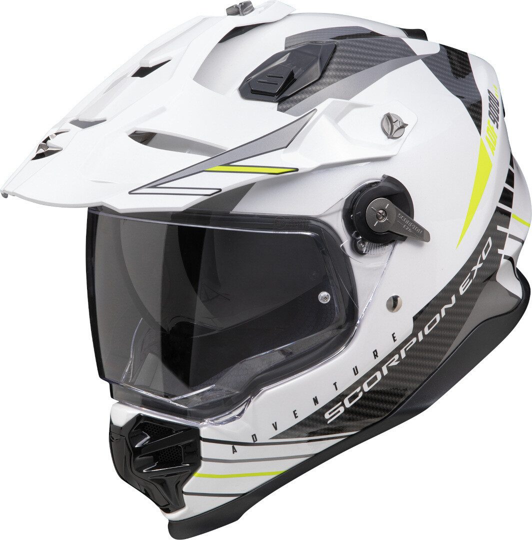 Scorpion Exo Motocrosshelm ADF-9000 Air Feat Motocross Helm, Notfallsystem-Polsterung (EQRS),integriertes Sonnenvisier